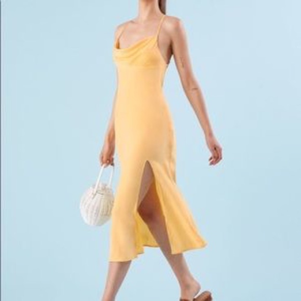 REFORMATION NWT Opal dress in lemon